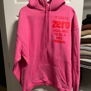 Mayfair “it costs zero dollars to be a nice person” sweatshirt